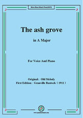 The ash grove(Llwyn On), in A Major Vocal Solo & Collections sheet music cover